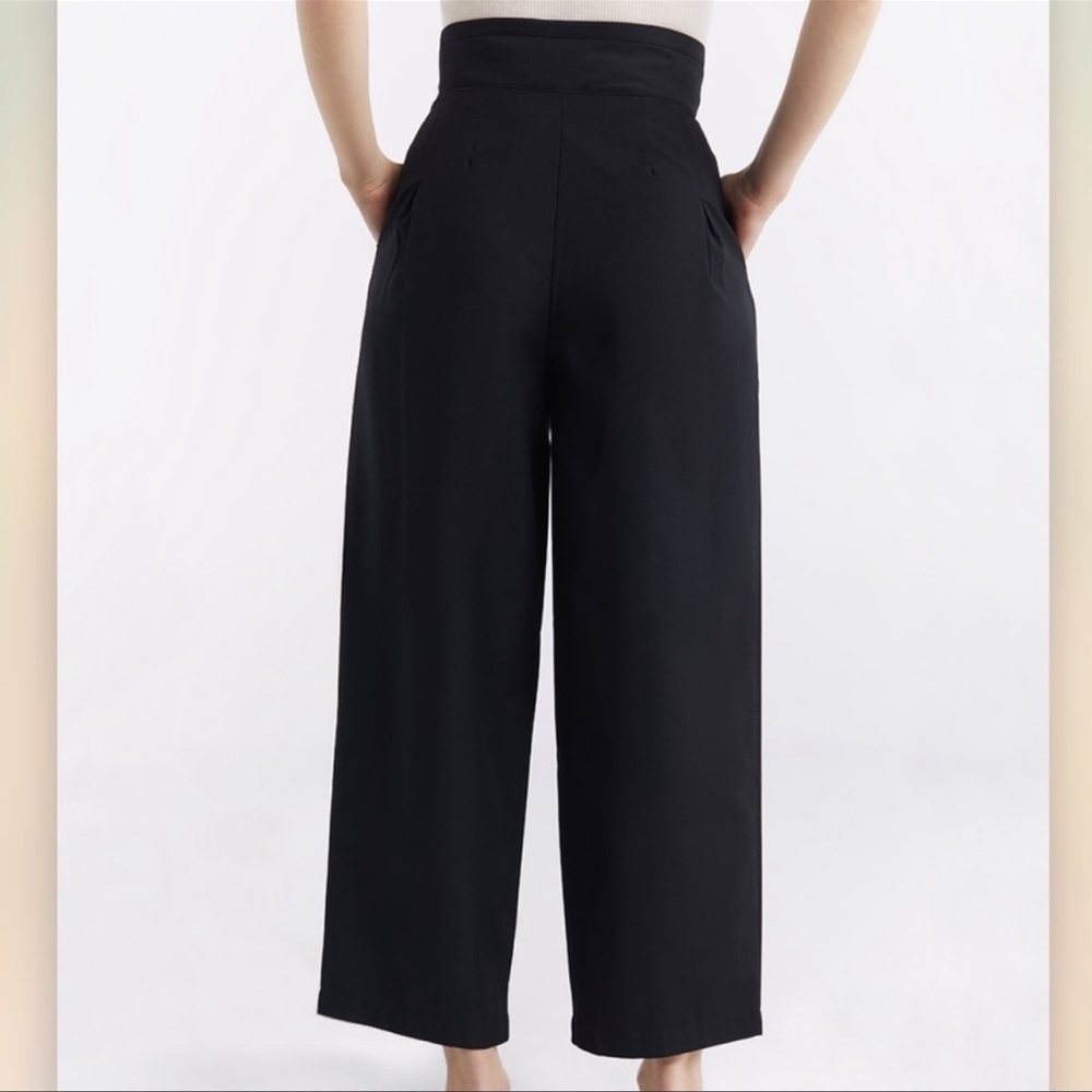 Lattlelier black high waisted pleated pants size xl - Picture 12 of 14